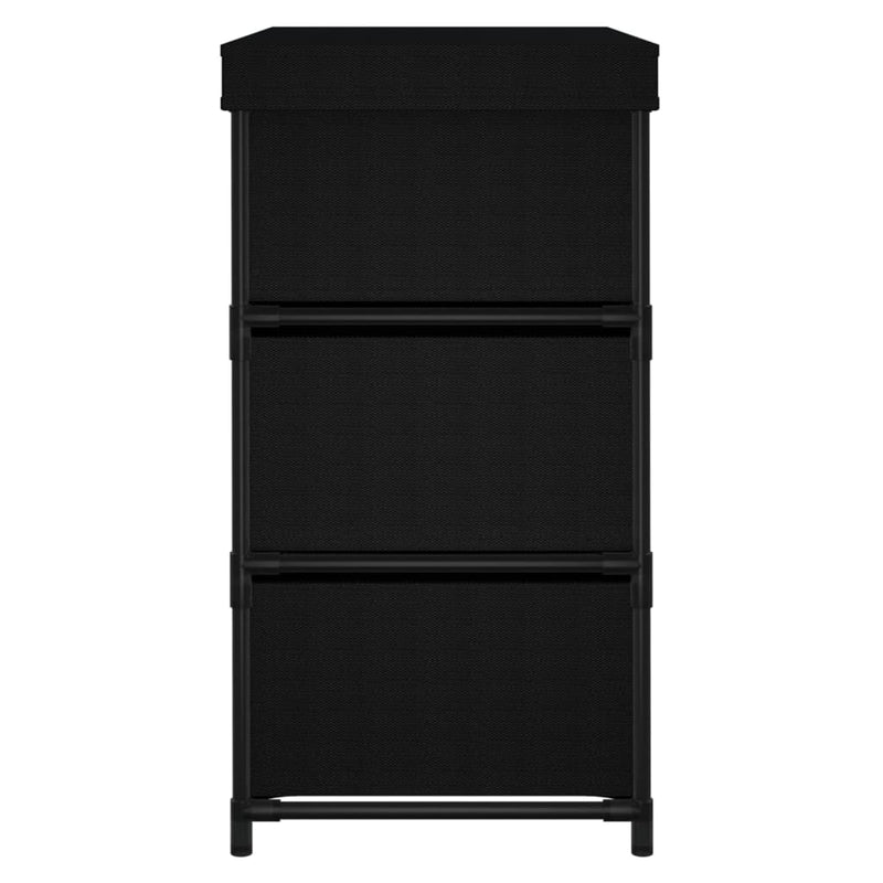 Storage Cabinet with 6 Drawers 55x29x55 cm Black Steel