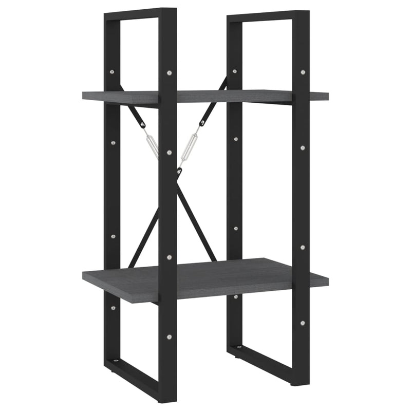 vidaXL 5-Tier Book Cabinet Grey 40x30x175 cm Pinewood