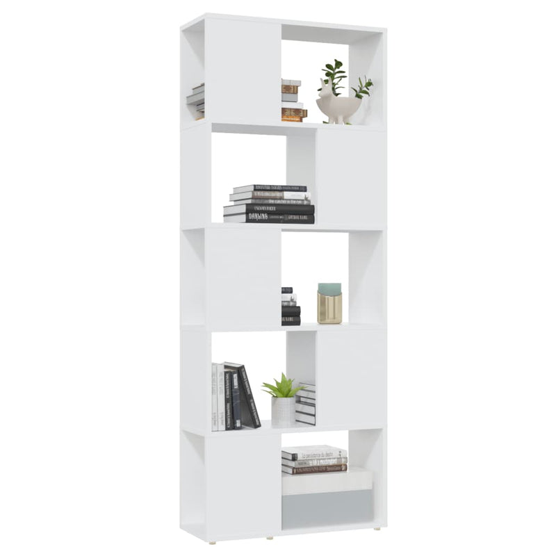 vidaXL Book Cabinet Room Divider White 60x24x155 cm Engineered Wood