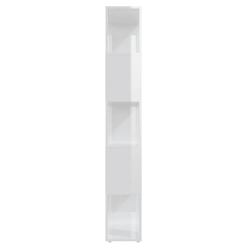 vidaXL Book Cabinet Room Divider High Gloss White 60x24x155 cm