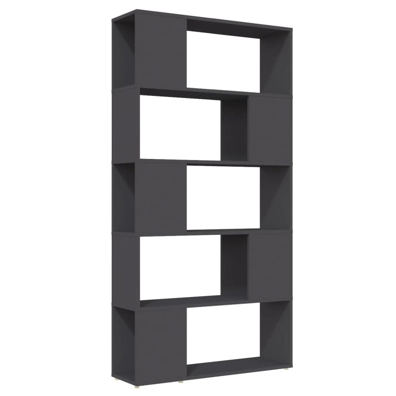 vidaXL Book Cabinet Room Divider Grey 80x24x155 cm Engineered Wood