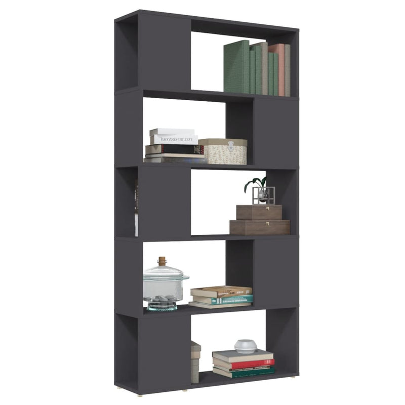 vidaXL Book Cabinet Room Divider Grey 80x24x155 cm Engineered Wood