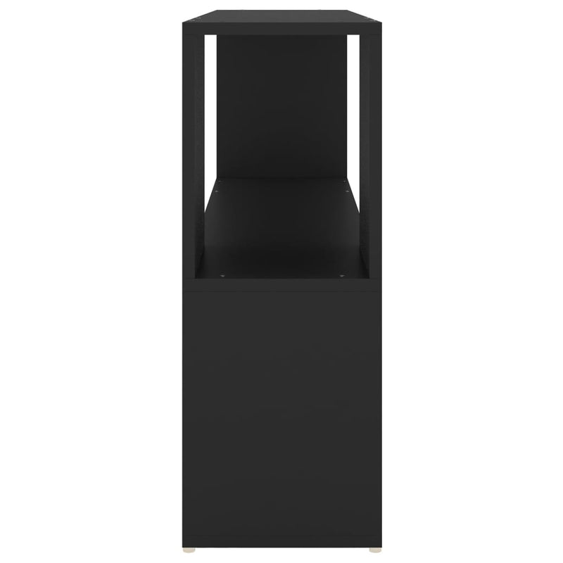 vidaXL Book Cabinet Black 100x24x63 cm Engineered Wood
