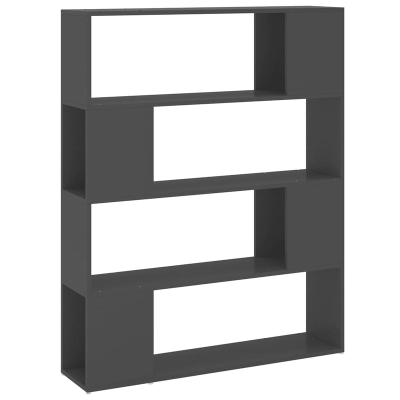 vidaXL Book Cabinet Room Divider Grey 100x24x124 cm