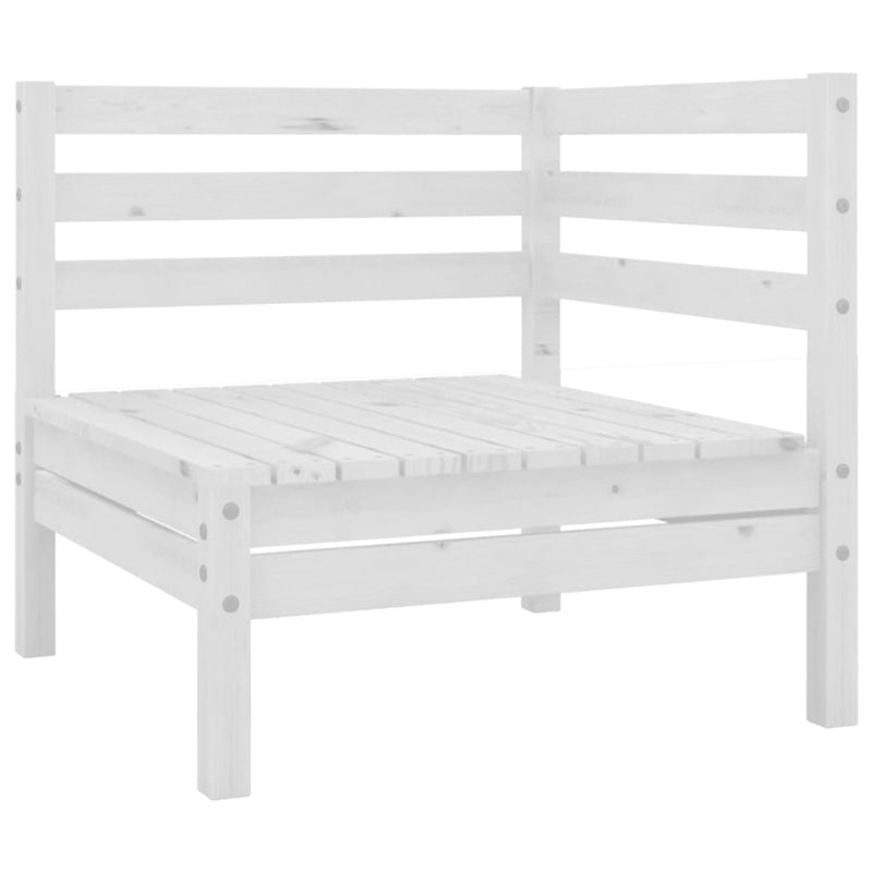 vidaXL 4 Piece Garden Lounge Set Solid Pinewood White