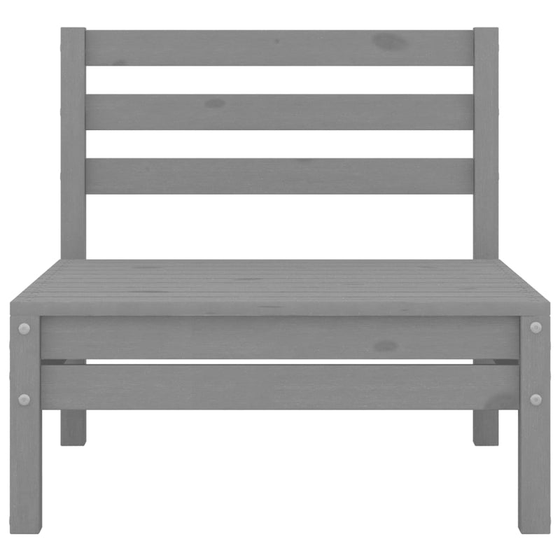 vidaXL 4 Piece Garden Lounge Set Solid Pinewood Grey