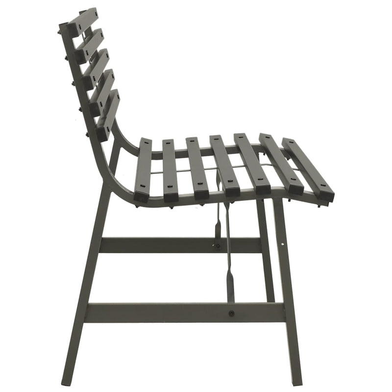 vidaXL Garden Bench 110 cm Steel Black