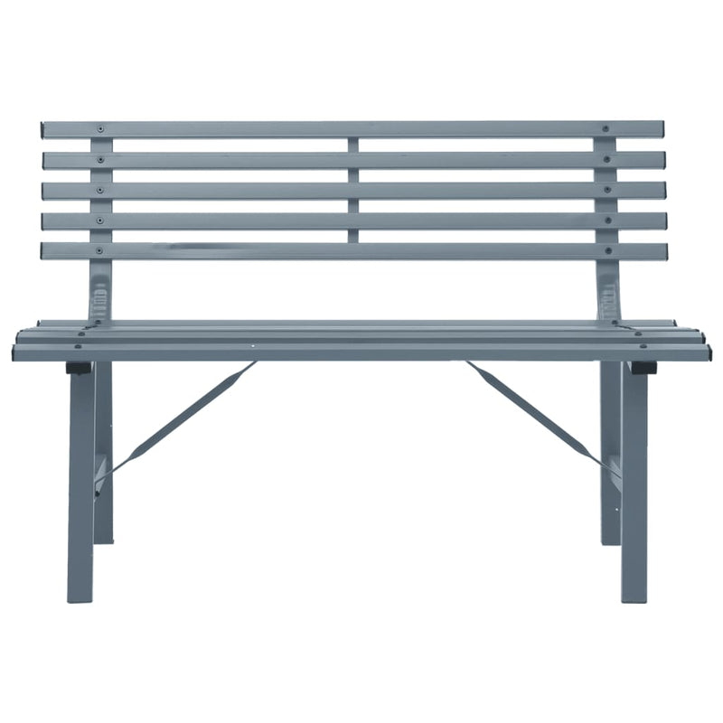 vidaXL Garden Bench 110 cm Steel Grey