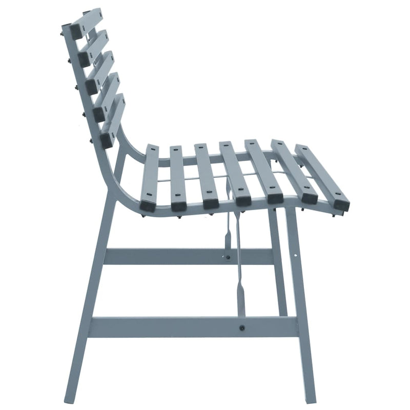 vidaXL Garden Bench 110 cm Steel Grey