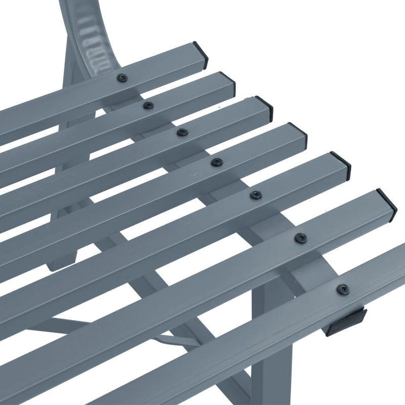 vidaXL Garden Bench 110 cm Steel Grey