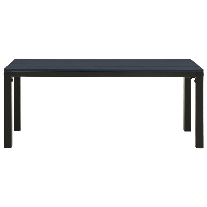 vidaXL Garden Bench 110 cm Steel and WPC Black