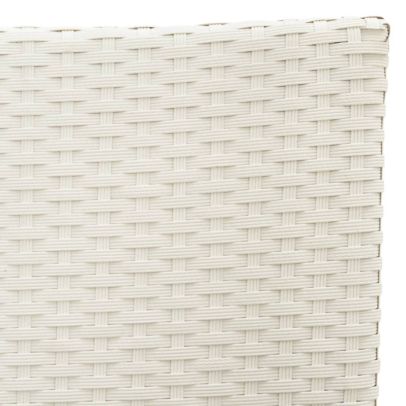 vidaXL Garden Chairs with Cushions 4 pcs Poly Rattan White