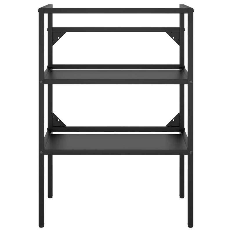 vidaXL Bathroom Washbasin Frame Black 59x38x83 cm Iron