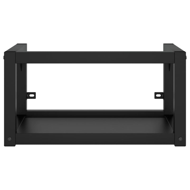 Wall-mounted Bathroom Washbasin Frame Black 59x38x31 cm Iron