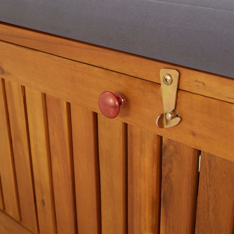 vidaXL Storage Bench with Cushion 148 cm Solid Wood Acacia