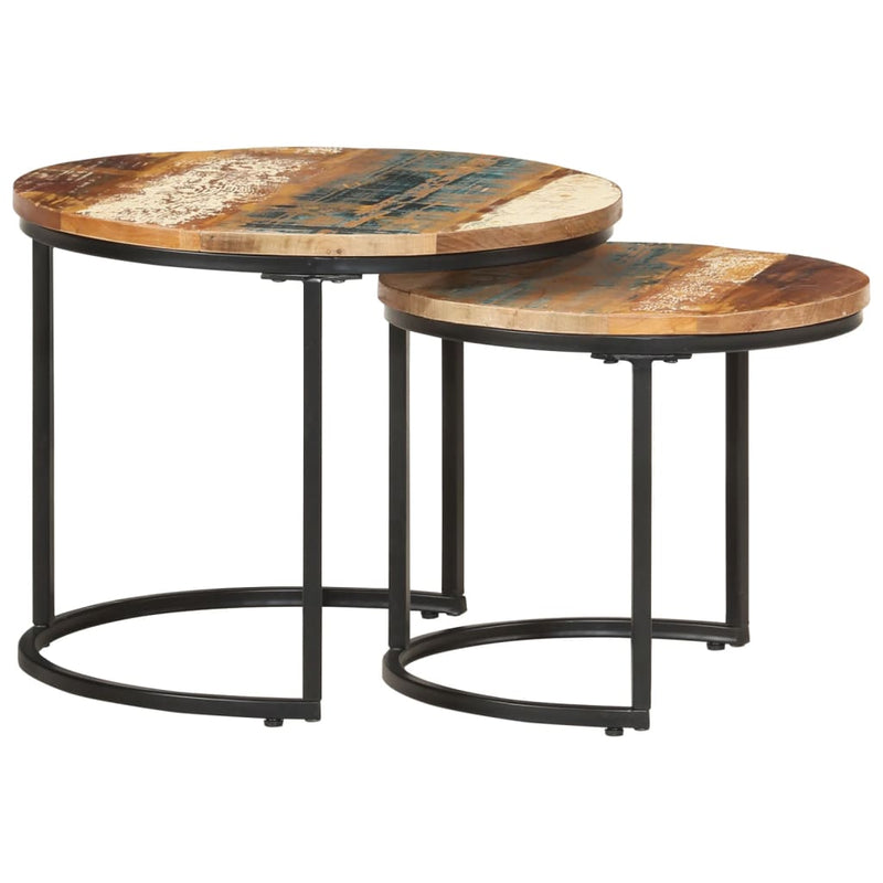 vidaXL Nesting Tables 2 pcs Solid Wood Reclaimed