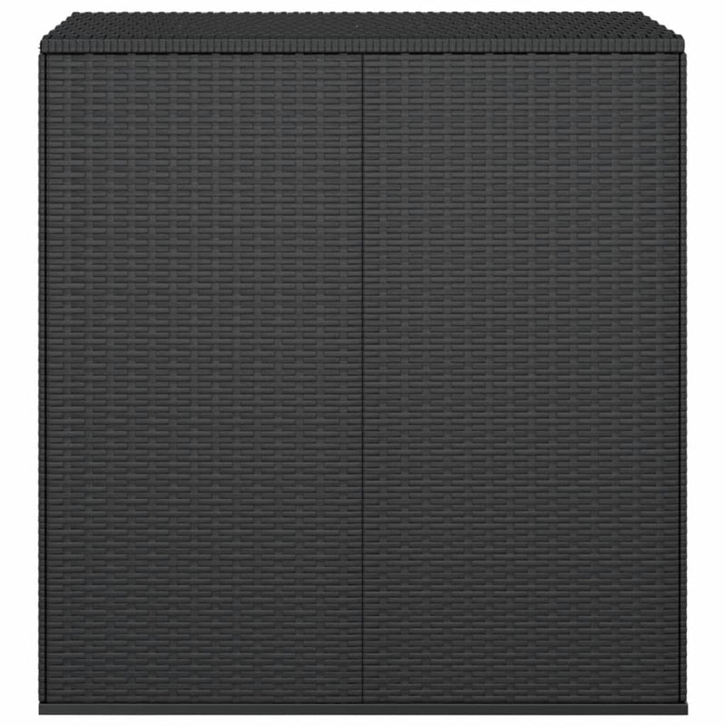 vidaXL Garden Cushion Box PE Rattan 100x49x103.5 cm Black