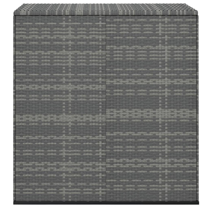 vidaXL Garden Cushion Box PE Rattan 100x49x103.5 cm Grey