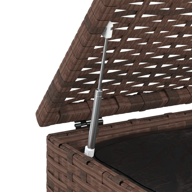 vidaXL Garden Cushion Box PE Rattan 100x97.5x104 cm Brown