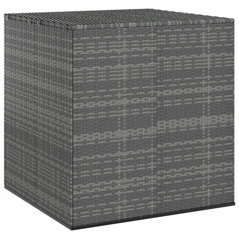 vidaXL Garden Cushion Box PE Rattan 100x97.5x104 cm Grey