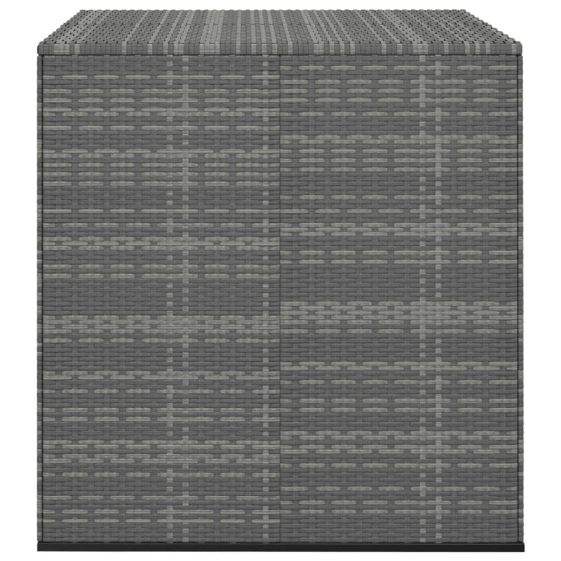 vidaXL Garden Cushion Box PE Rattan 100x97.5x104 cm Grey