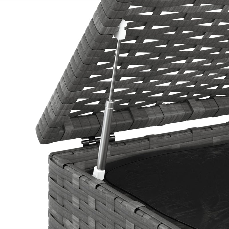 vidaXL Garden Cushion Box PE Rattan 100x97.5x104 cm Grey