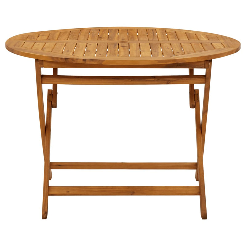 vidaXL Folding Garden Table 110 cm Solid Acacia Wood