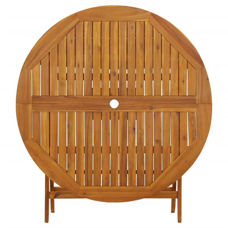 vidaXL Folding Garden Table 110 cm Solid Acacia Wood