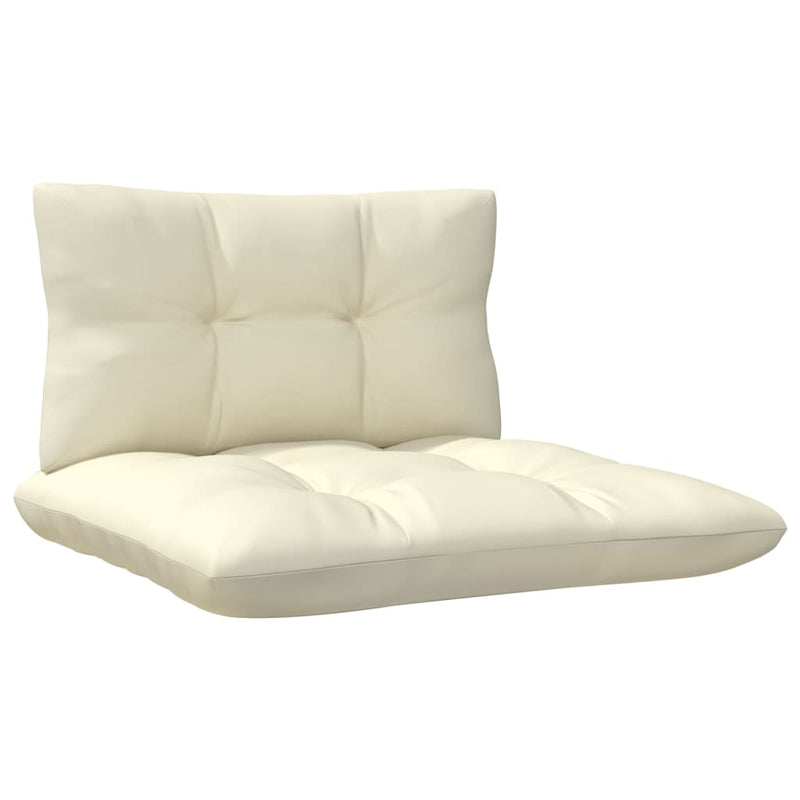vidaXL 2-Seater Garden Sofa with Cream Cushions Solid Pinewood