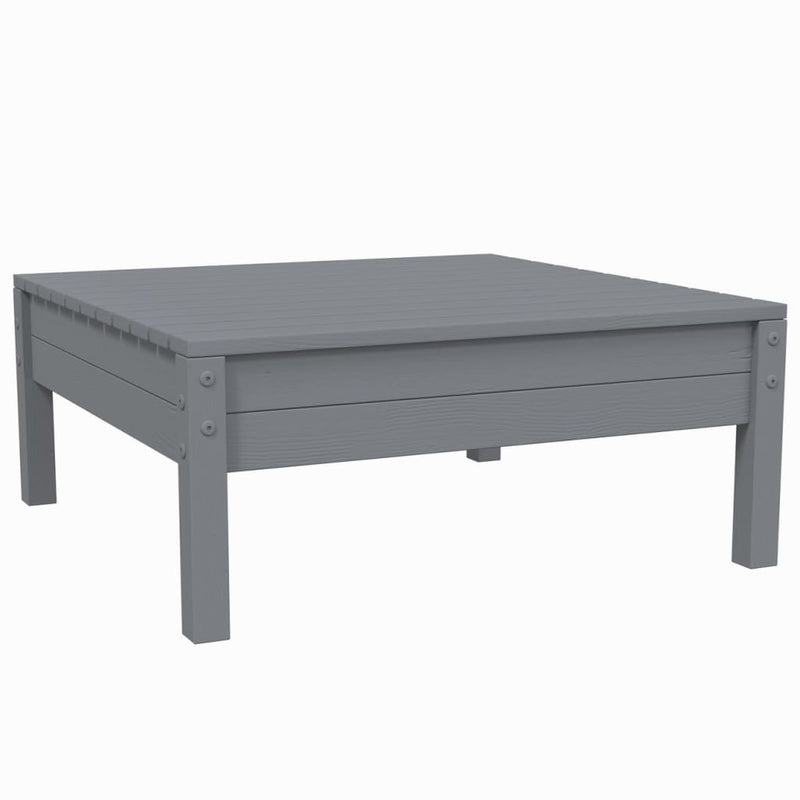 vidaXL 3 Piece Garden Lounge Set with Cushions Grey Solid Pinewood