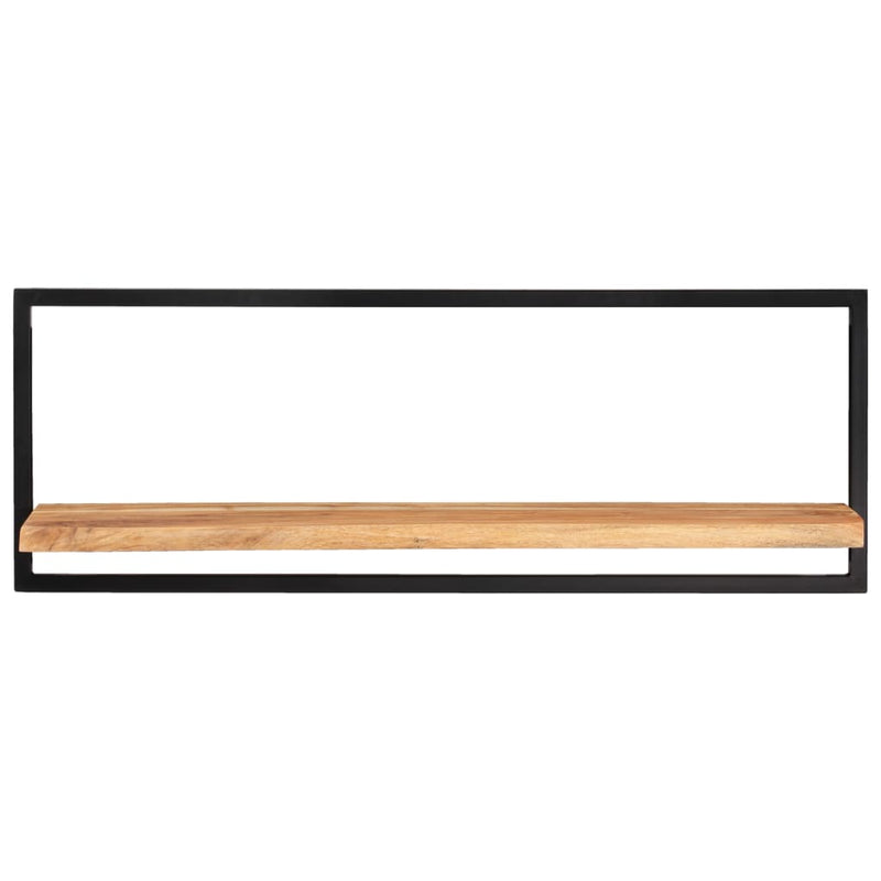 vidaXL Wall Shelves 2 pcs 100x24x35 cm Solid Wood Acacia and Steel