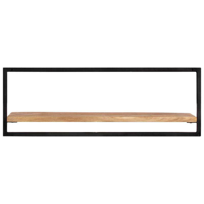 vidaXL Wall Shelves 2 pcs 100x24x35 cm Solid Wood Acacia and Steel