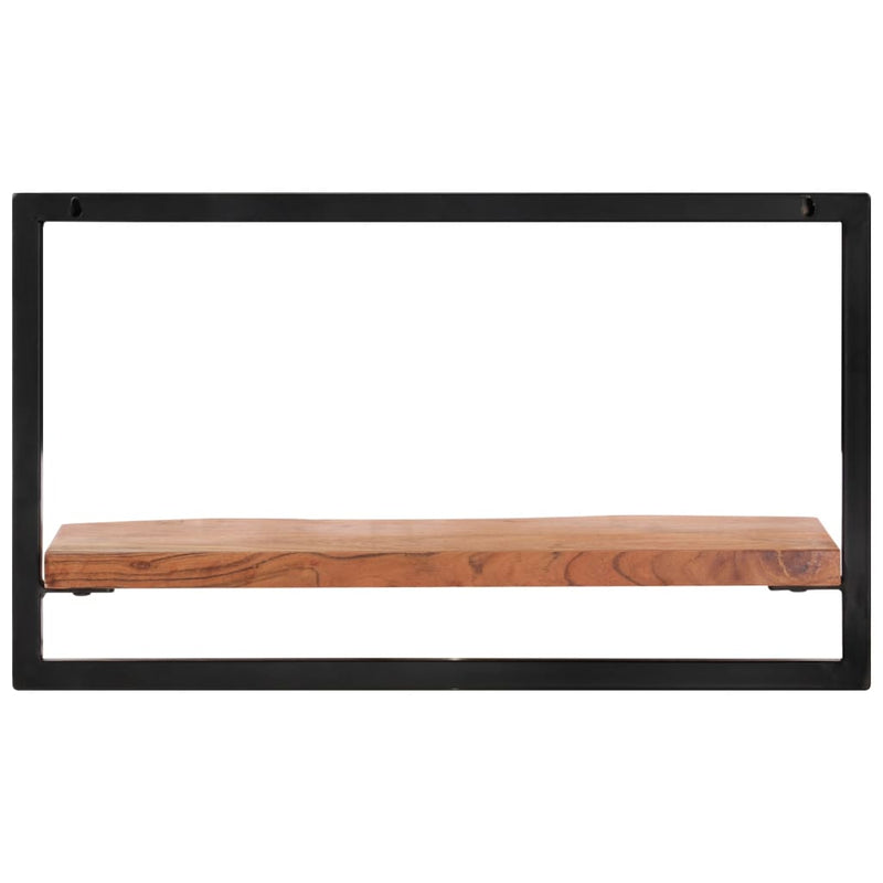 vidaXL Wall Shelves 2 pcs 60x25x35 cm Solid Wood Acacia and Steel