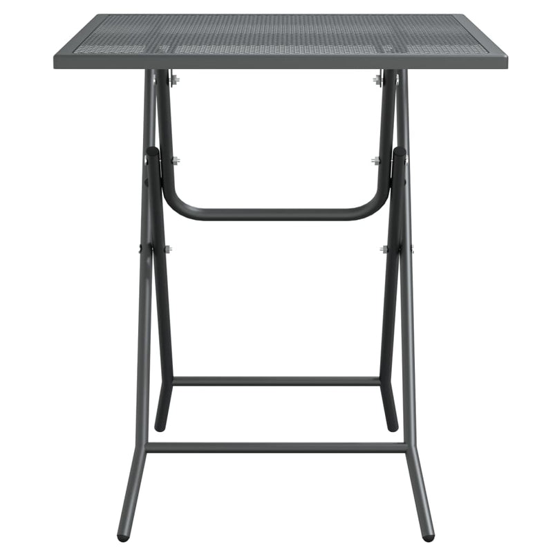 vidaXL Garden Table 60x60x72 cm Expanded Metal Mesh Anthracite