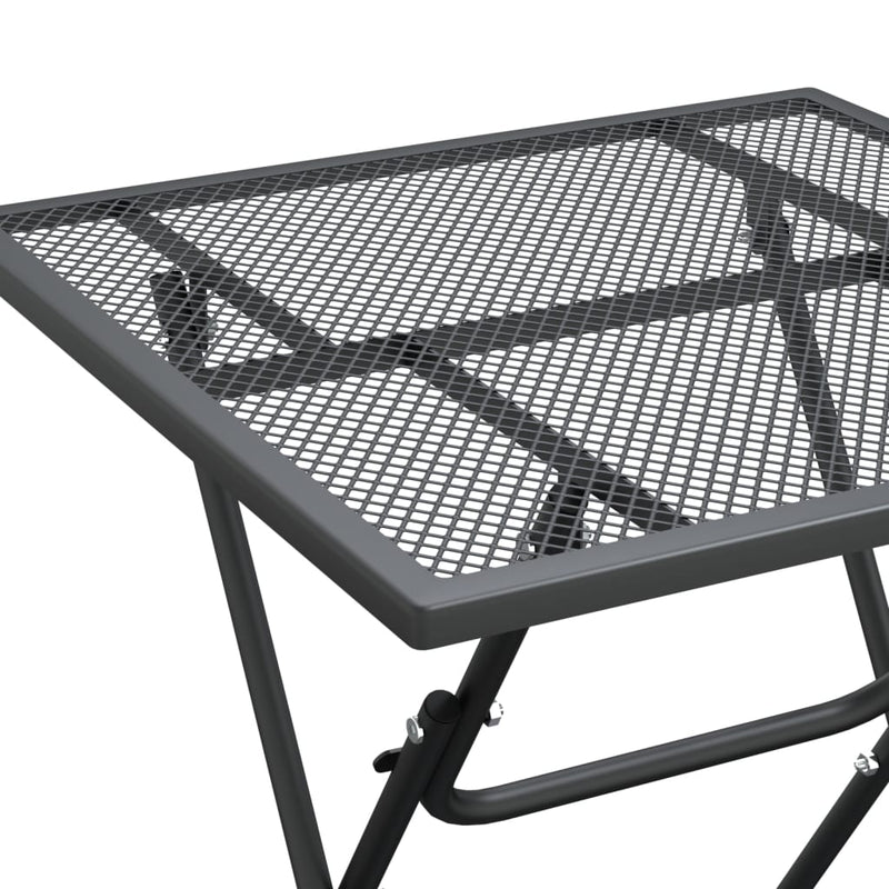 vidaXL Garden Table 60x60x72 cm Expanded Metal Mesh Anthracite
