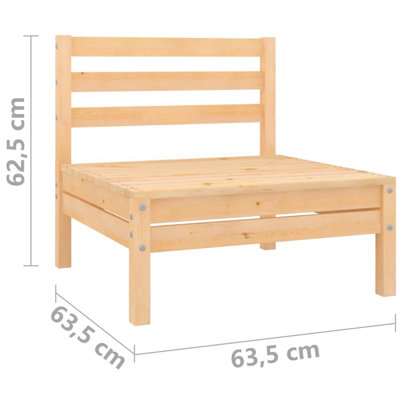 vidaXL 3 Piece Garden Lounge Set Solid Wood Pine