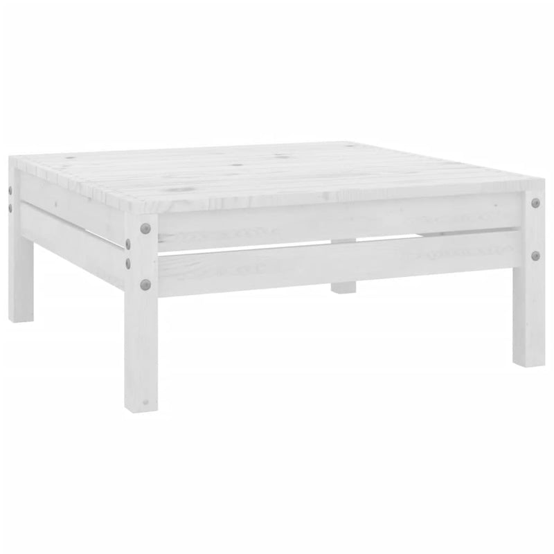 vidaXL 3 Piece Garden Lounge Set White Solid Wood Pine