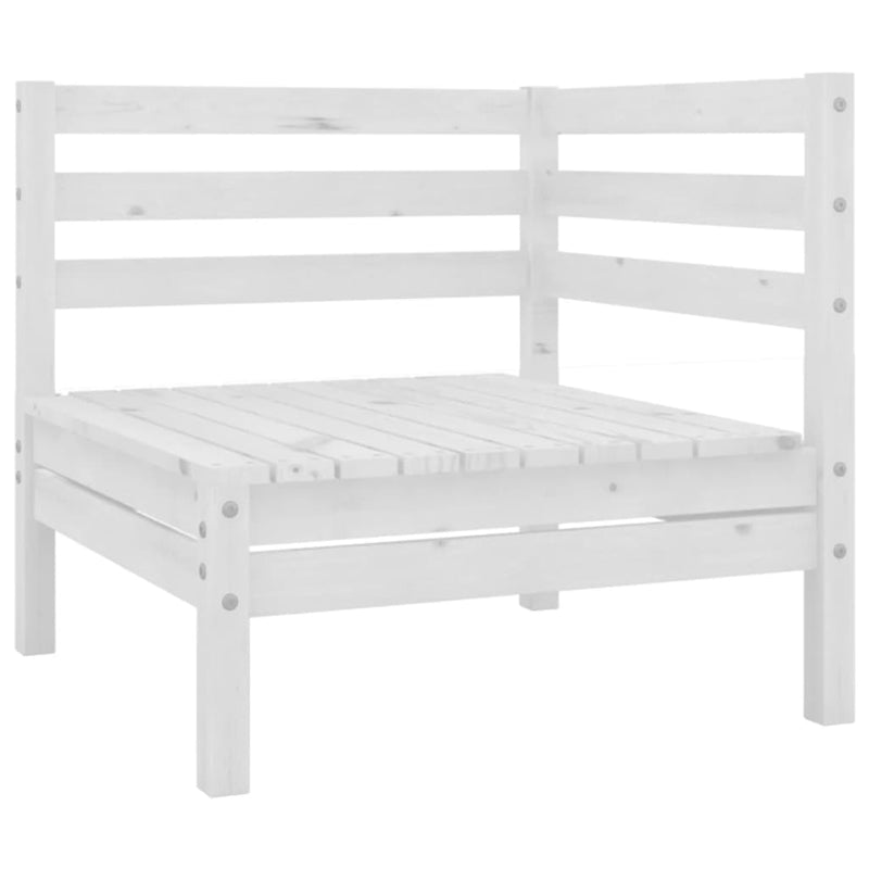 vidaXL 4 Piece Garden Lounge Set White Solid Wood Pine