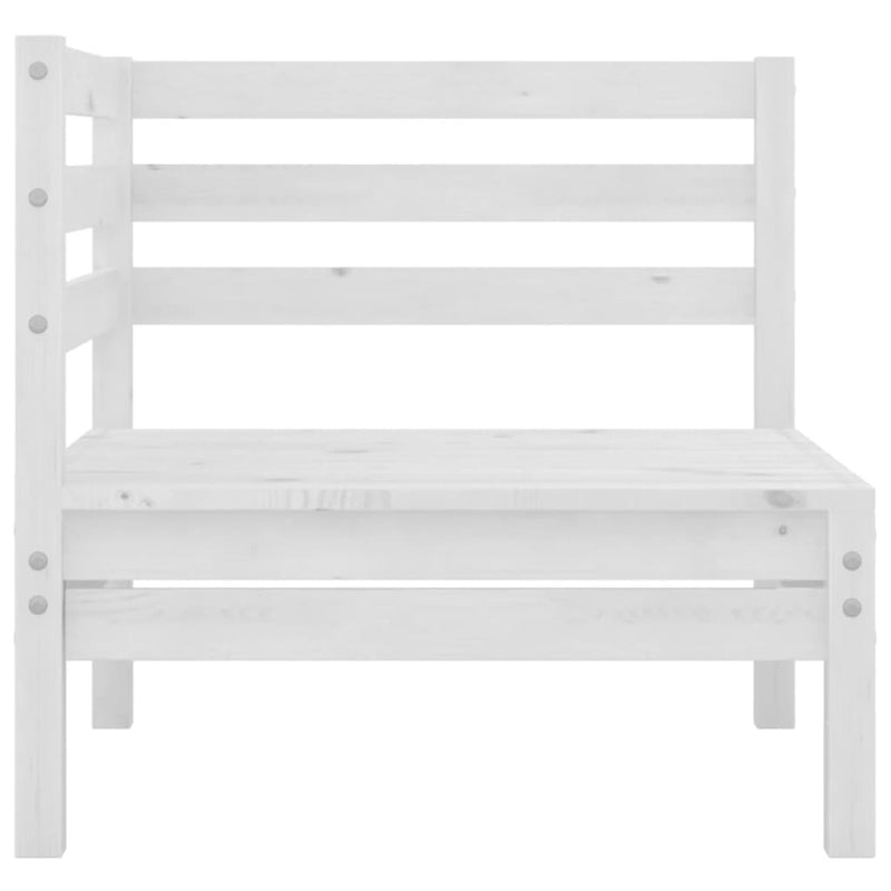 vidaXL 4 Piece Garden Lounge Set White Solid Wood Pine