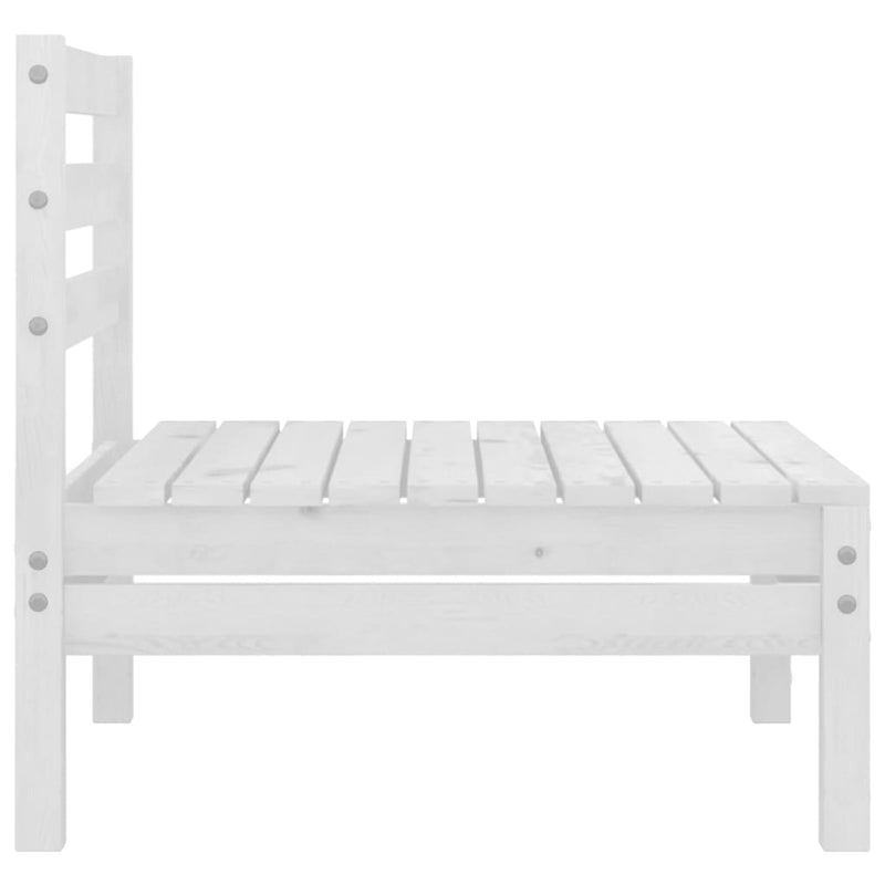 vidaXL 4 Piece Garden Lounge Set White Solid Wood Pine