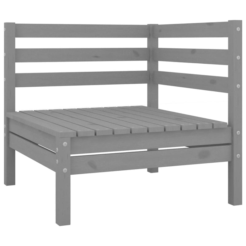 vidaXL 4 Piece Garden Lounge Set Grey Solid Wood Pine
