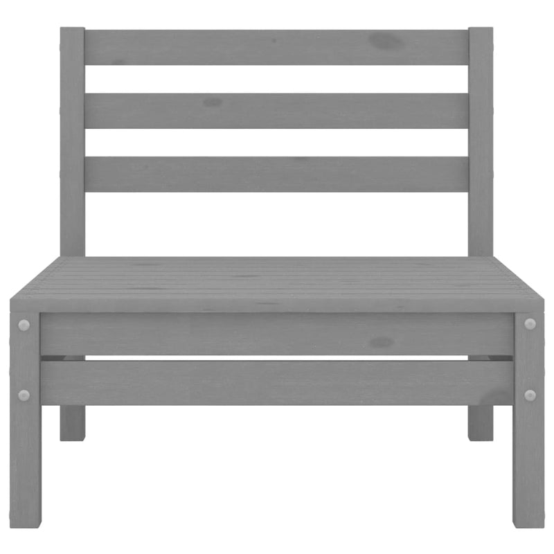 vidaXL 4 Piece Garden Lounge Set Grey Solid Wood Pine