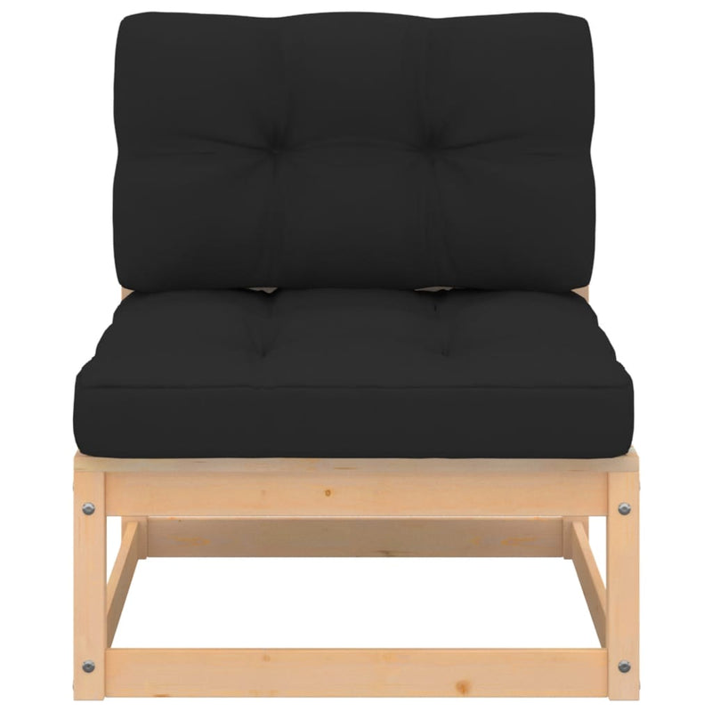 vidaXL 5 Piece Garden Lounge Set with Cushions Solid Pinewood