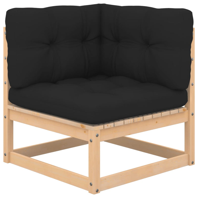 vidaXL 5 Piece Garden Lounge Set with Cushions Solid Pinewood