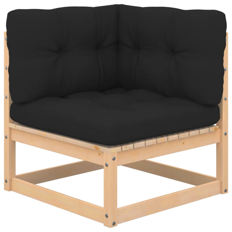 vidaXL 5 Piece Garden Lounge Set with Cushions Solid Pinewood