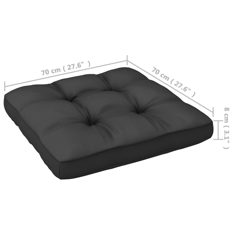 vidaXL 7 Piece Garden Lounge Set with Anthracite Cushions Pinewood
