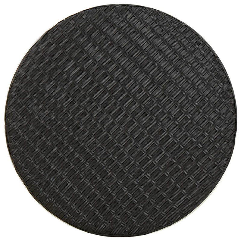 vidaXL Tea Table Black 45 cm Poly Rattan