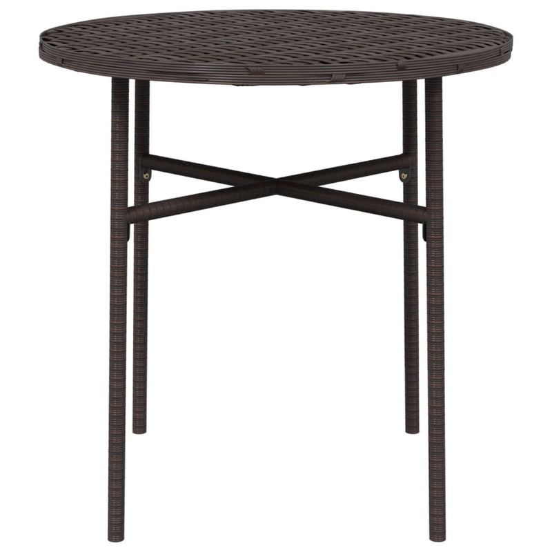 vidaXL Tea Table Brown 45 cm Poly Rattan