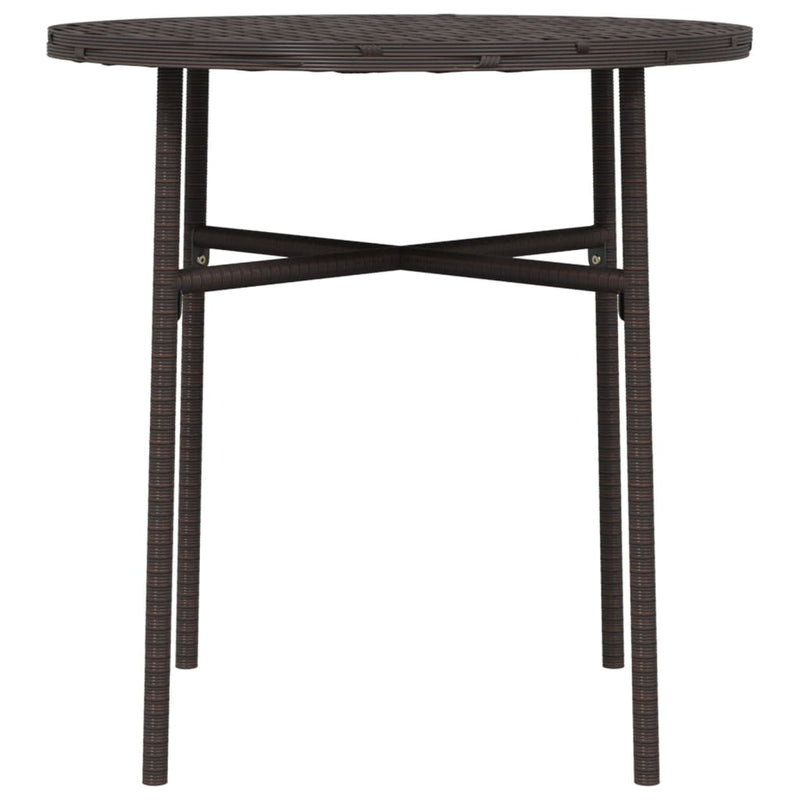 vidaXL Tea Table Brown 45 cm Poly Rattan