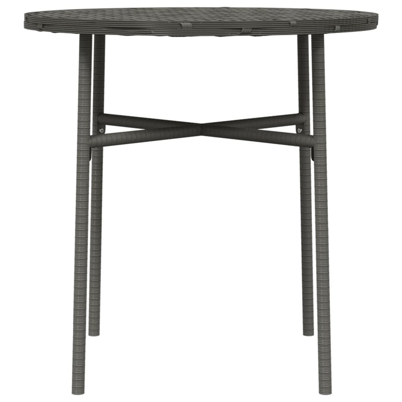 vidaXL Tea Table Grey 45 cm Poly Rattan